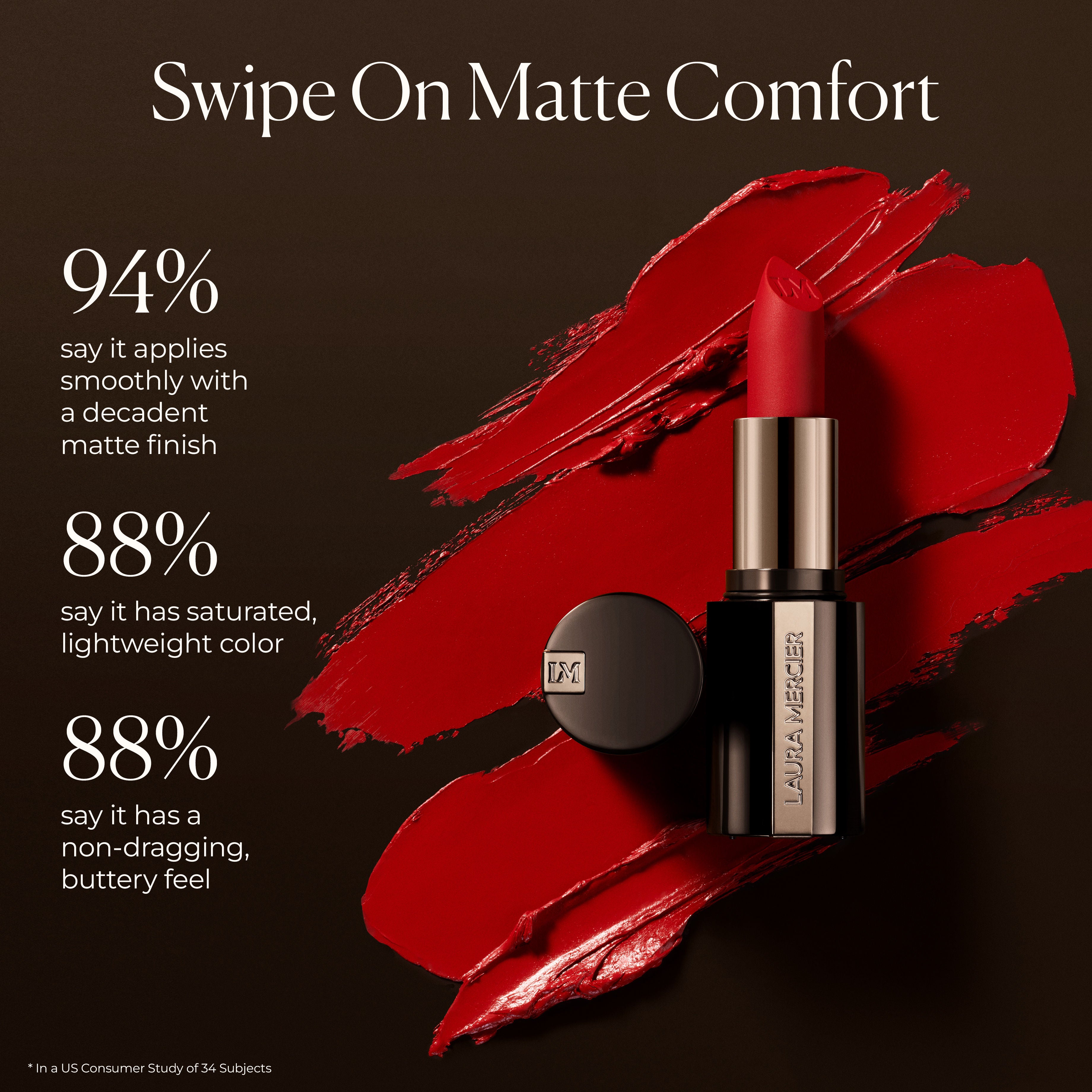 Luxury Matte Lipstick - Caviar Smoothing Long-Lasting Lip Color for Women | Perfect for Everyday Wear, Date Night & Special Occasions
