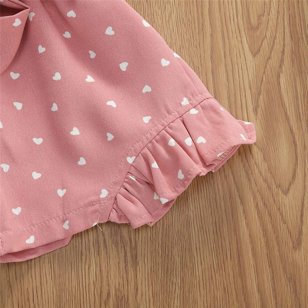 Toddler Baby Girl Heart Print Suspender Romper Jumpsuit - Cute Summer Outfit for Girls 1-3 Years | Perfect for Holidays, Playdates & Photo Shoots