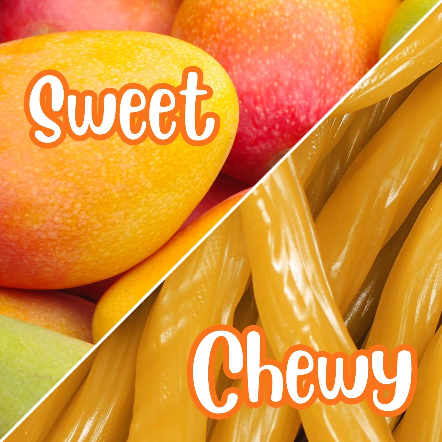 Delicious Mango Flavored Licorice Candy Sticks - Sweet & Chewy Tropical Treat for Snacking, Parties & Movie Nights