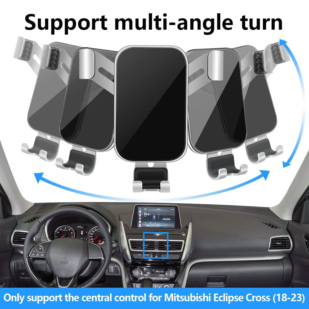 Universal Car Phone Holder Mount for Mitsubishi Eclipse Cross 2018-2025 - Adjustable Dashboard & Air Vent Cell Phone Stand - Hands-Free Charging & Navigation Bracket for Safe Driving - Perfect for GPS, Music & Calls