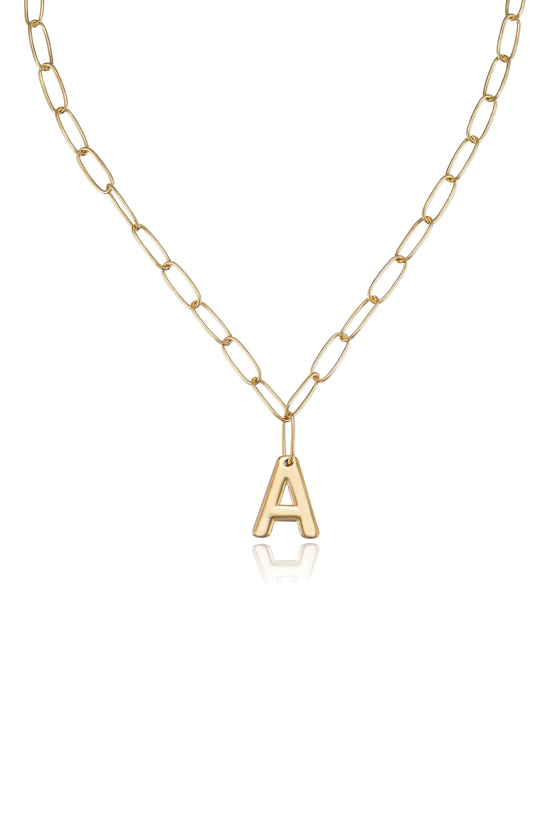 Personalized Initial Necklace with Paperclip Link - Custom Name Letter Jewelry for Women - Perfect Gift for Birthday, Anniversary & Everyday Wear
