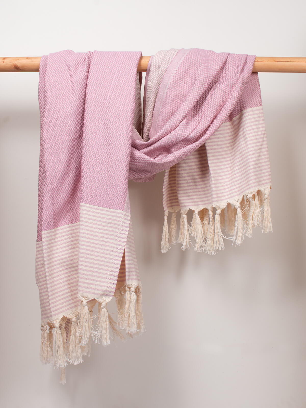 Amalfi Hammam Towel - Vintage Pink Turkish Bath Towel | Soft & Absorbent for Spa, Beach & Home Use