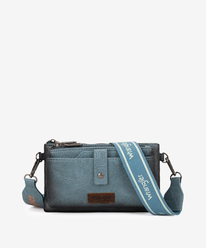 Wrangler Dual Zipper Crossbody Bag for Women & Men - Durable Travel Shoulder Bag with Adjustable Strap - Perfect for Hiking, Shopping & Everyday Use
