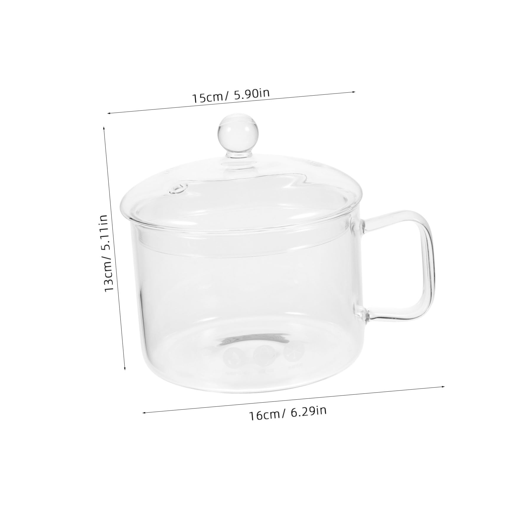 DOITOOL Glass Cooking Pot - Healthy Stew Pot, Instant Noodle Pot, Multi-Functional Stovetop Safe Bowl for Soup, Pasta & Ramen - Perfect for Camping, Dorms & Home Cooking