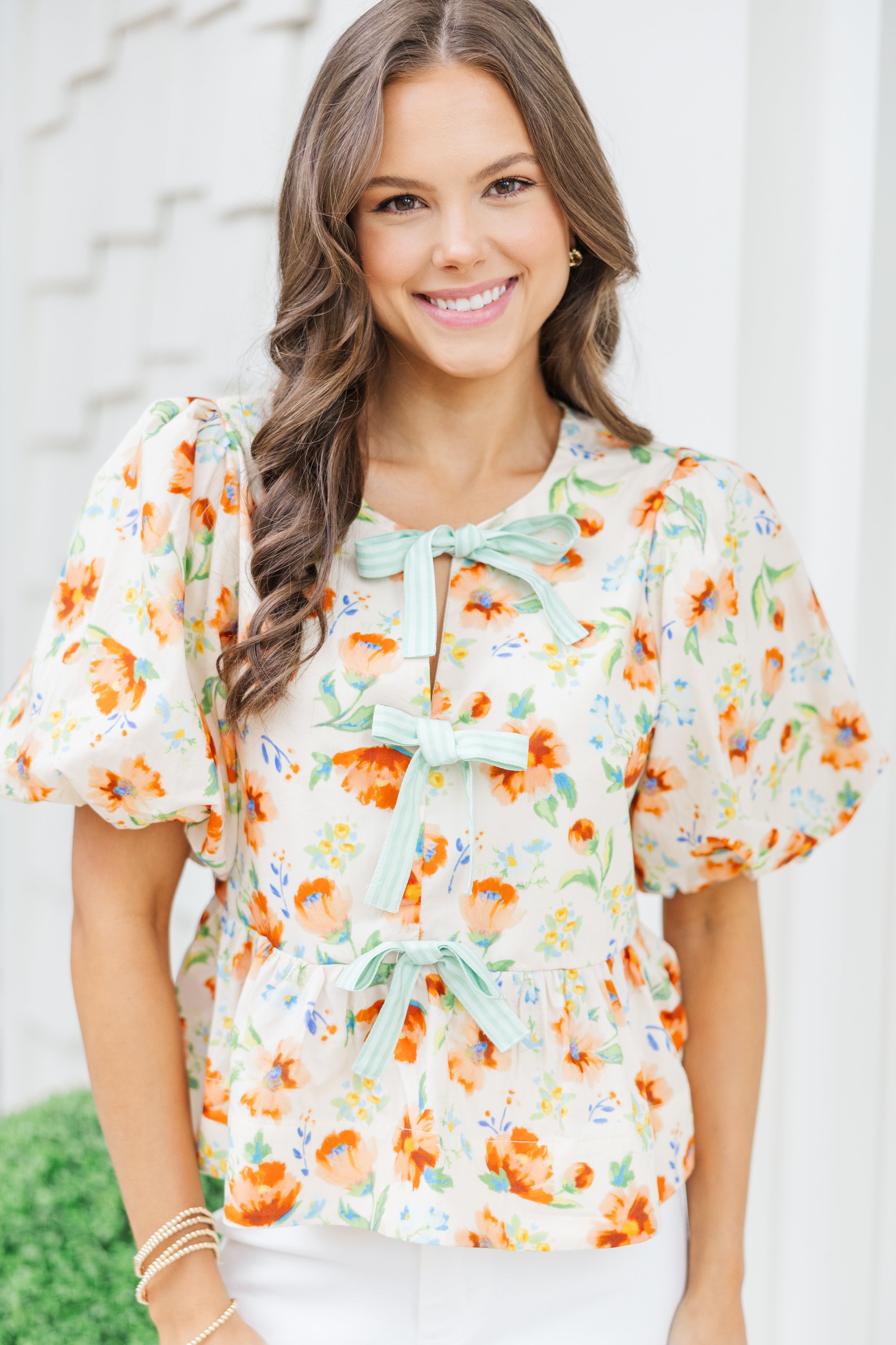 Yellow Floral Blouse for Women - Elegant Spring Summer Casual Tops - Perfect for Office, Date Night & Outdoor Activities