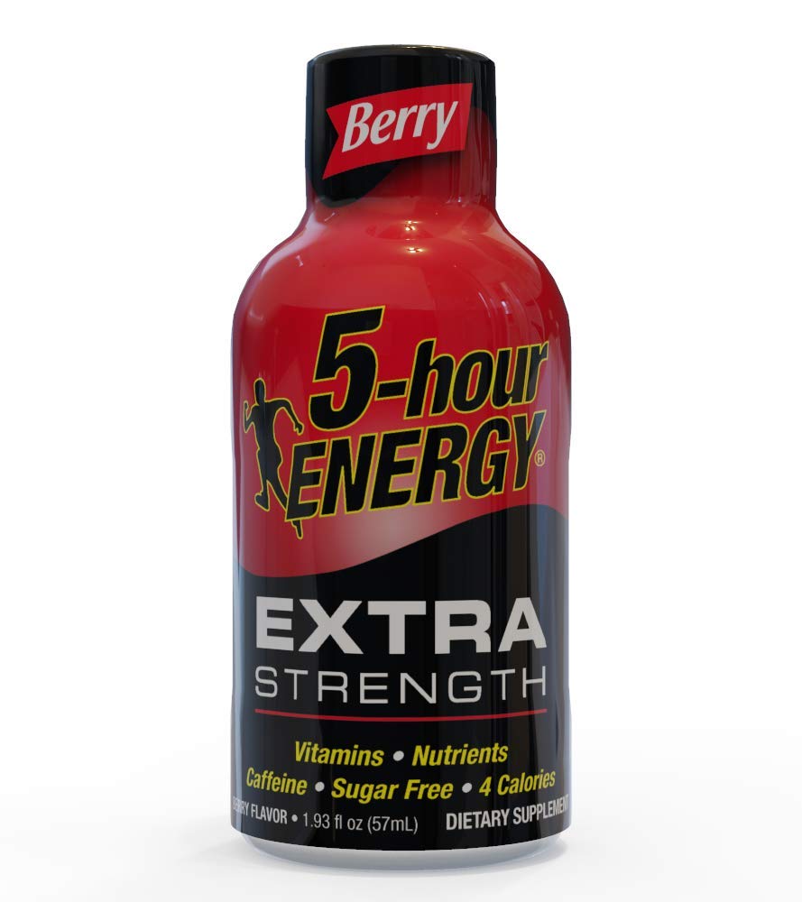 5 Hour Energy Extra Strength Energy Shot - 2 Oz Bottles (Pack of 48) | Boost Focus & Stamina for Workouts, Study & Long Drives