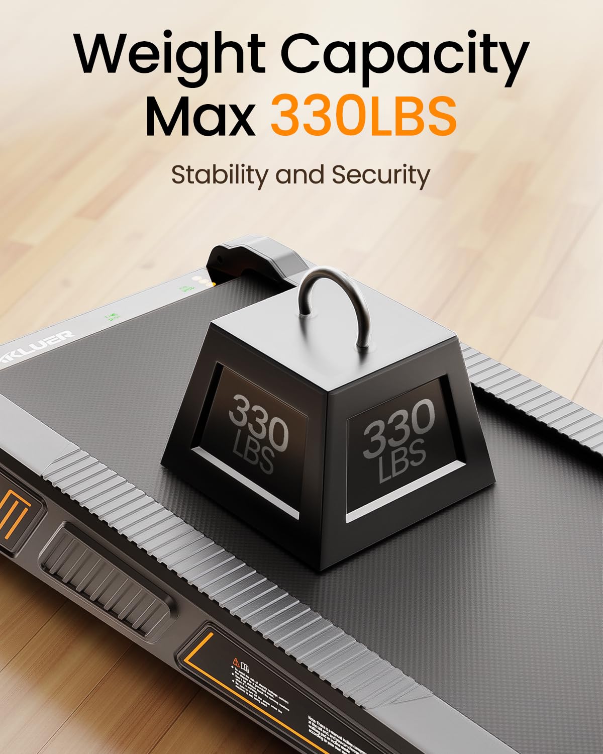 Under Desk Treadmill for Home & Office - 2.5HP Compact Walking Pad with Adjustable Incline, 330LBS Capacity - Perfect for Small Spaces, Work from Home & Office Fitness