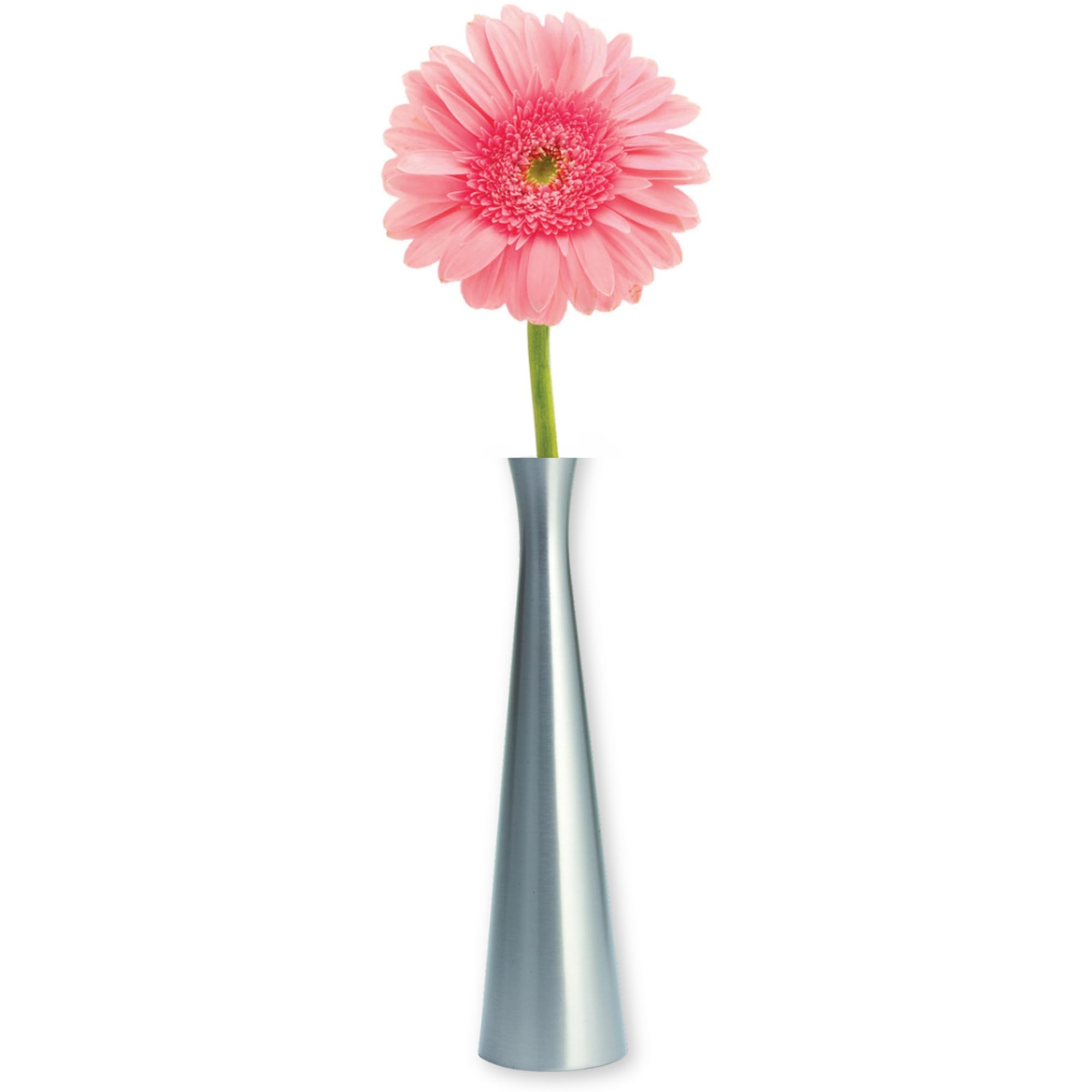 Tablecraft 268 8-Inch Silver Metal Flower Vase - Elegant Home Decor for Centerpieces, Weddings & Dining Table Arrangements