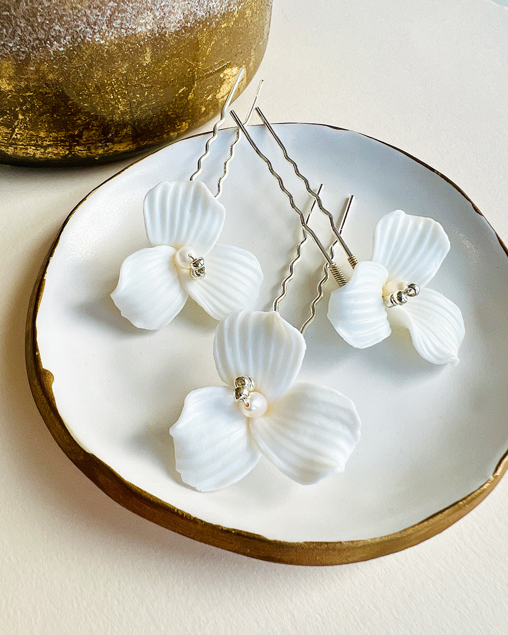 Layla Hair Pins Set of 3 - Decorative Hair Clips for Women & Girls - Perfect for Weddings, Parties & Everyday Styling