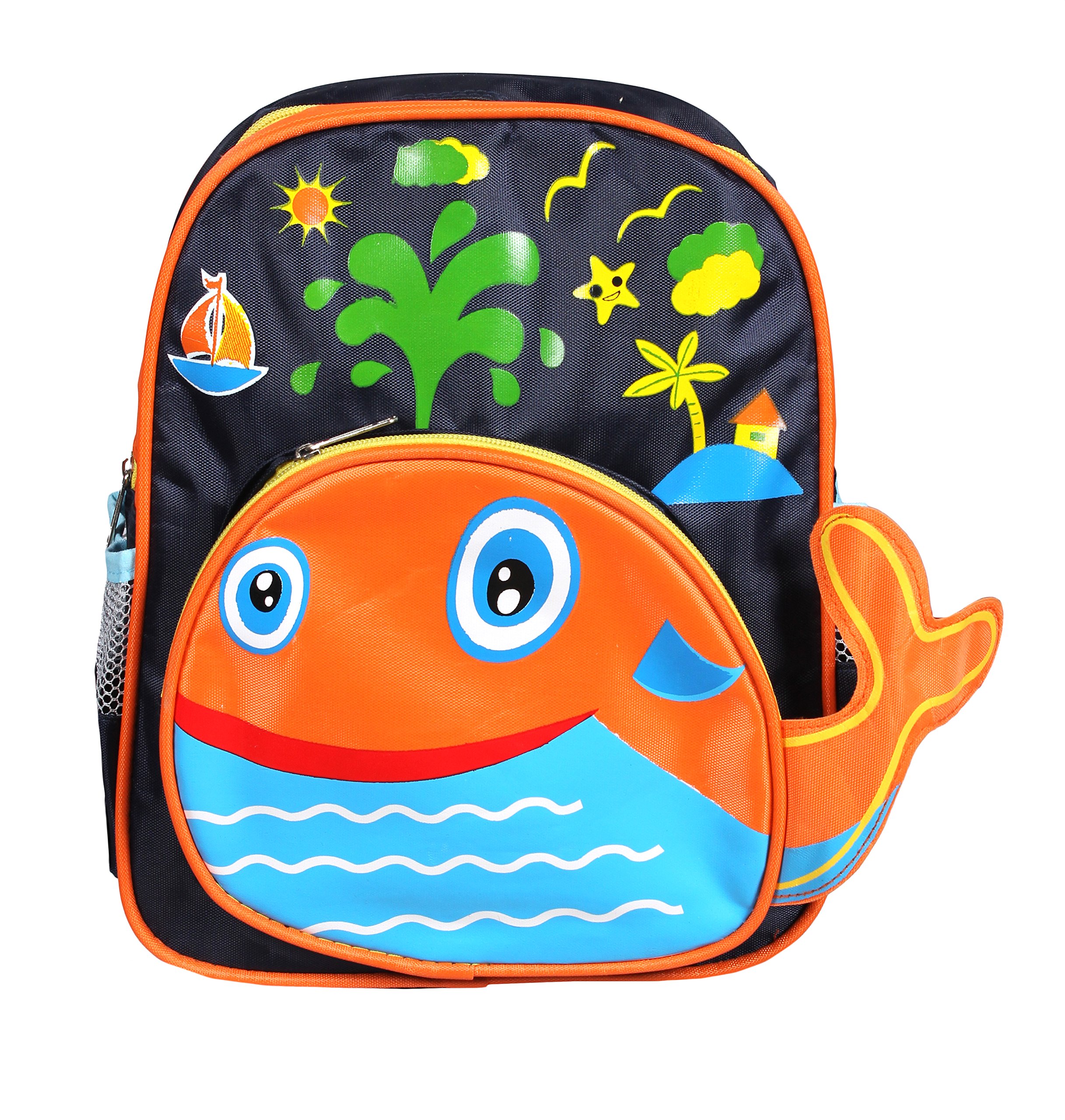 GTC® Kids School Backpack for Boys & Girls - Lightweight Durable Bookbag with Multiple Pockets, Black (IT N-042) - Perfect for School, Travel & Daily Use