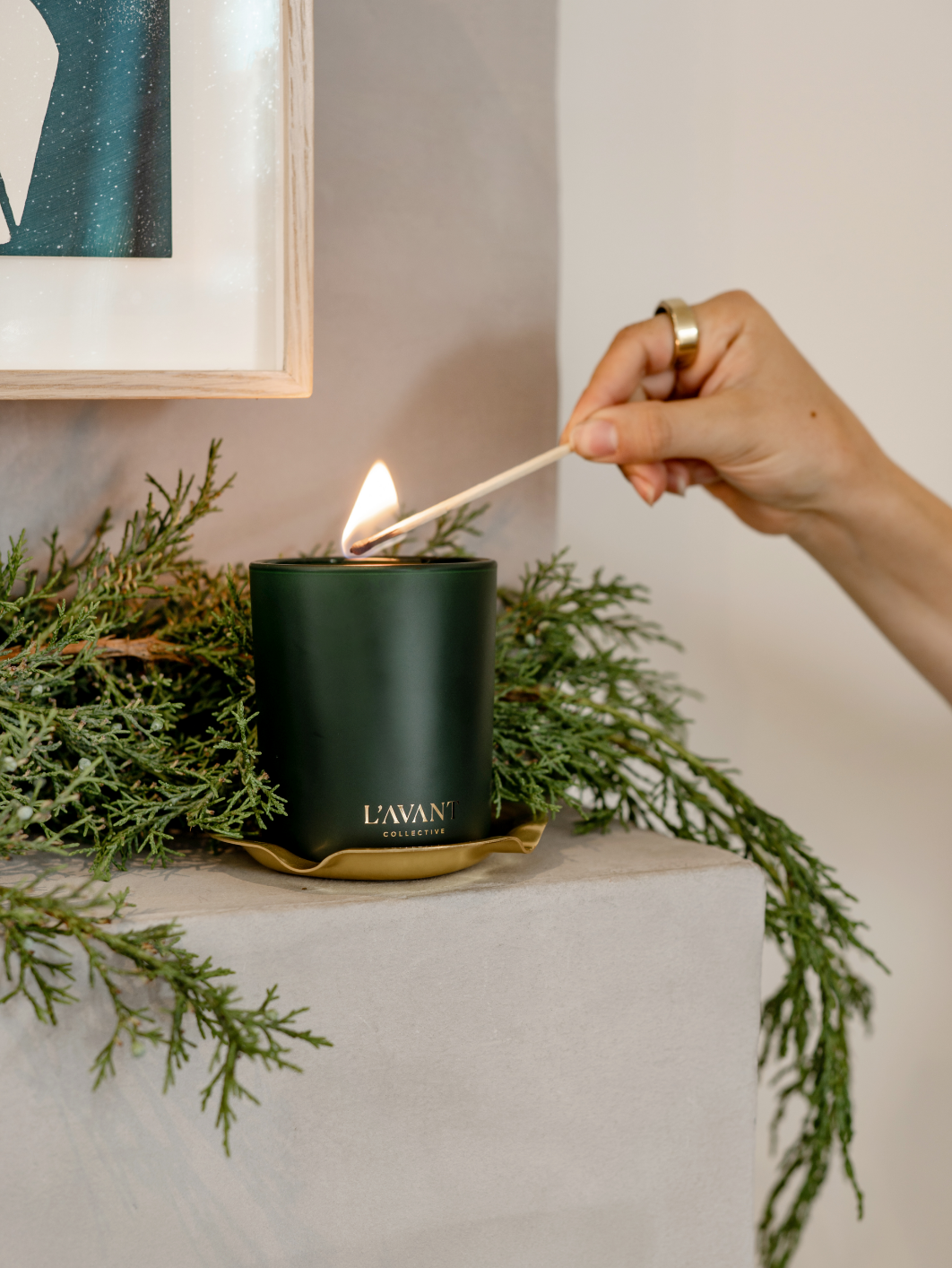 Premium Winter Fir Scented Candle - Natural Soy Wax, Long-Lasting Fragrance for Cozy Home & Holiday Decor | Perfect for Christmas, Winter Evenings & Relaxation