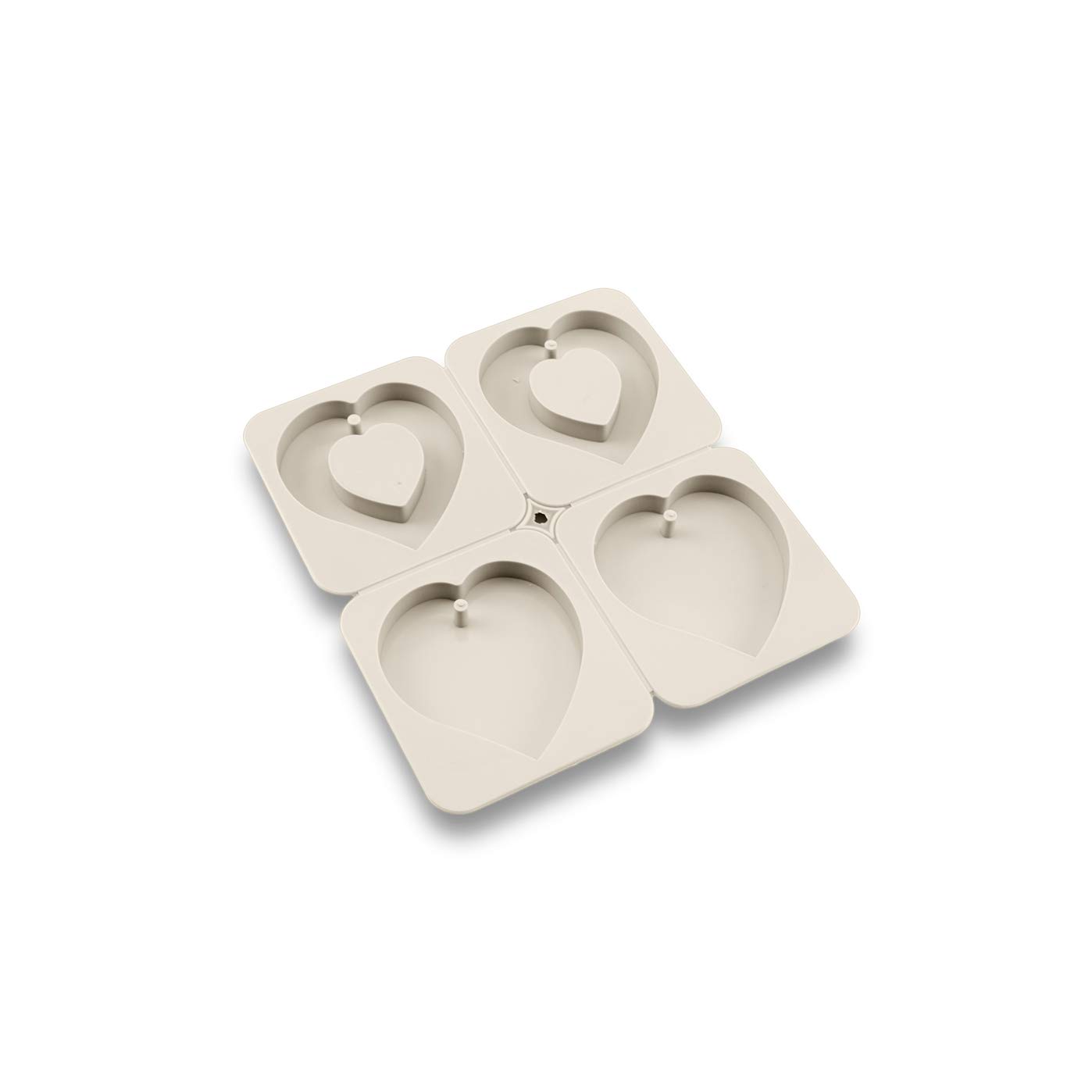 DIY Silicone Soap Molds Kit - 4-Cavity Detachable Heart & Ring Soap Molds for Handmade Soap, Lotion Bars & DIY Crafts | Homemade Soap Making Supplies | Perfect for Gifts, Bath Decor & Home Spa Use