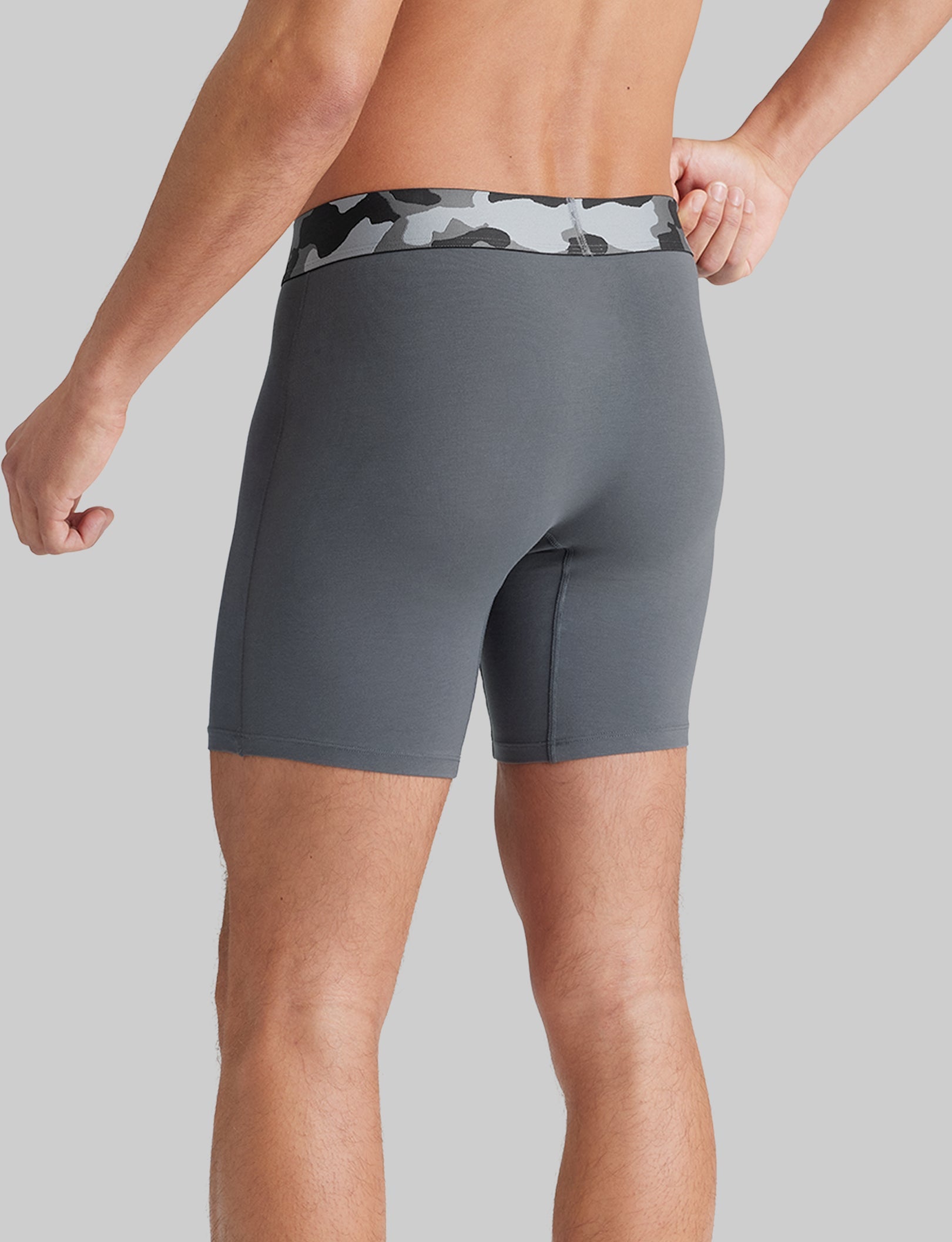 Breathable Cotton Mid-Length Boxer Briefs for Men - 6 Pack Comfort Underwear for Daily Wear, Workout & Sleep