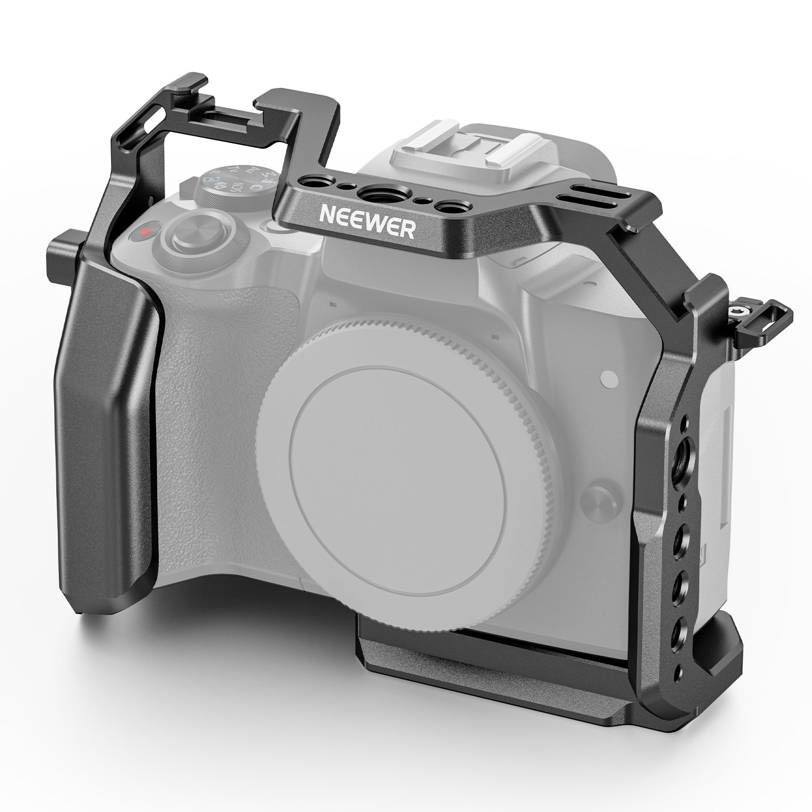 NEEWER CA019 Camera Cage for Canon M50 & M50 II - Durable Aluminum Alloy Rig for Vlogging, Filmmaking & Photography (Compatible with Canon EOS M50 Mark II & Original M50) - Perfect for YouTube, Live Streaming & Professional Video Production