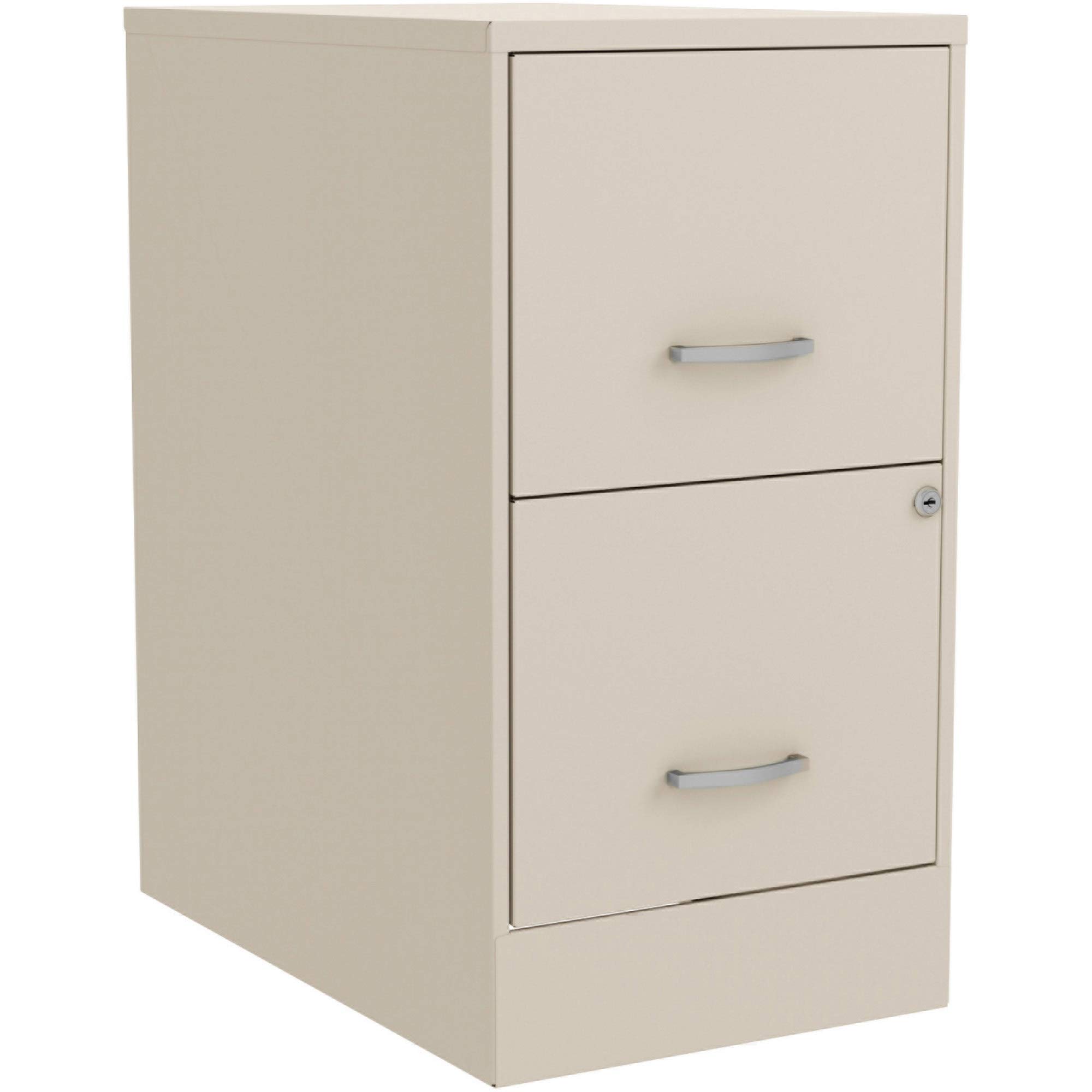 Lorell LYS SOHO 2-Drawer File Cabinet in Stone Finish - Compact Office Storage Solution for Home & Small Business Organization