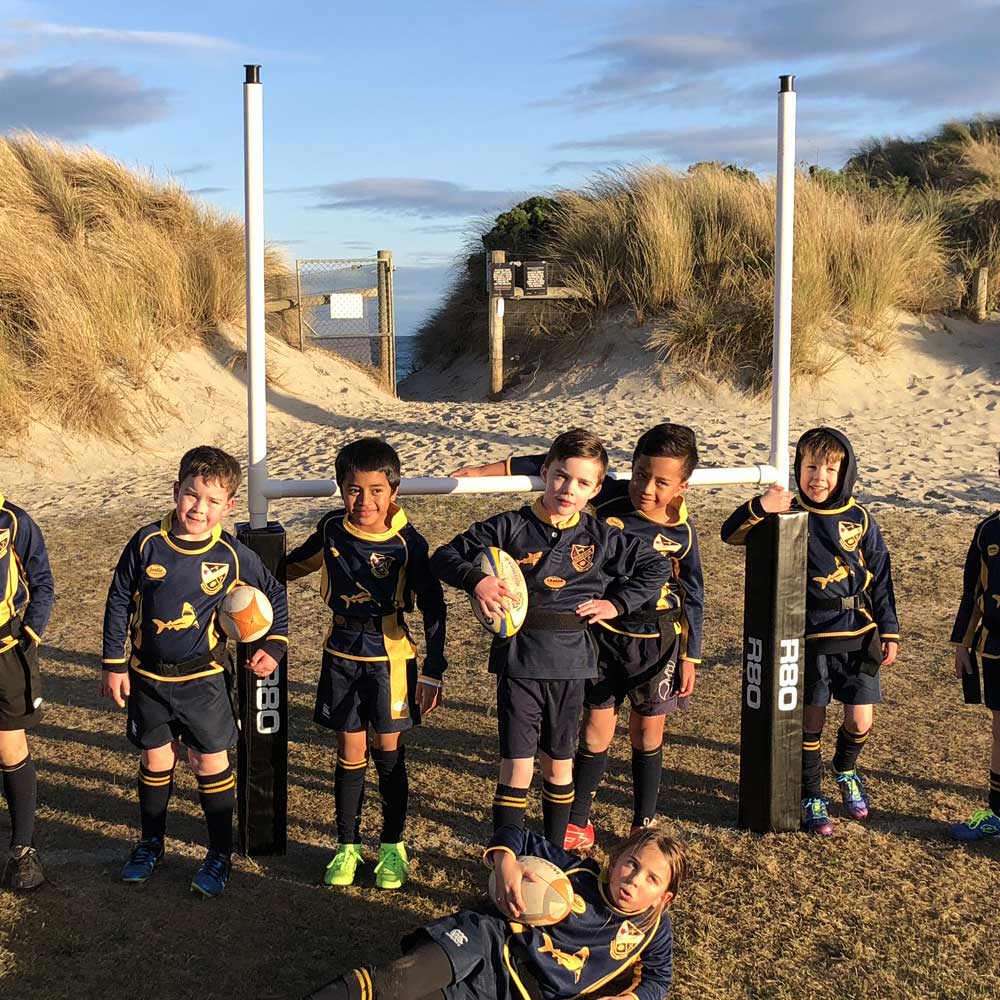 R80 Junior Portable Rugby Goal Posts - Lightweight & Adjustable for Kids & Youth Training - Perfect for Backyard, School, and Club Practice