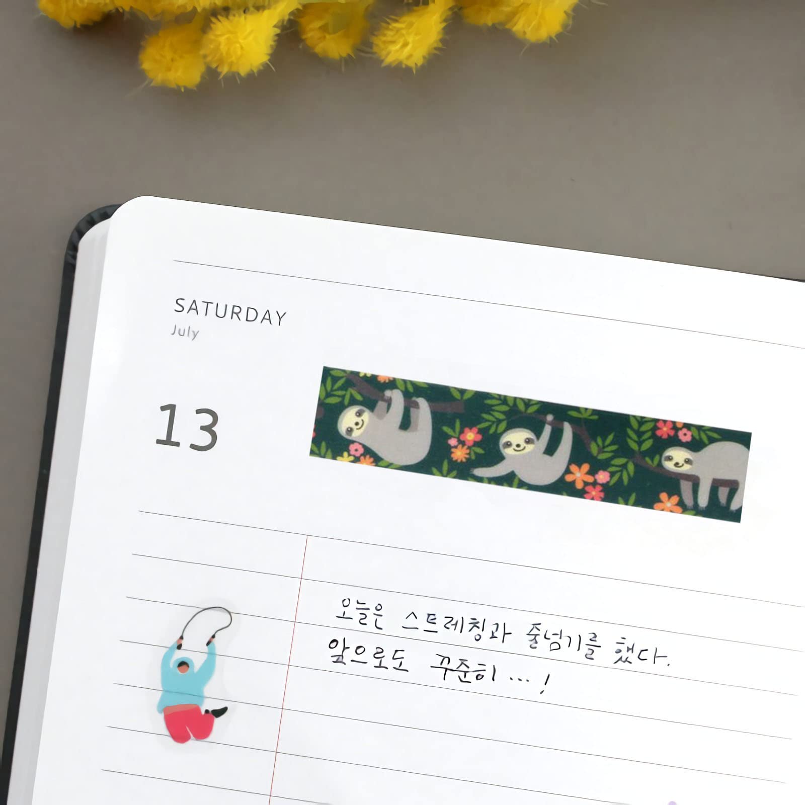 Adorable Sloth Washi Tape - 5/8