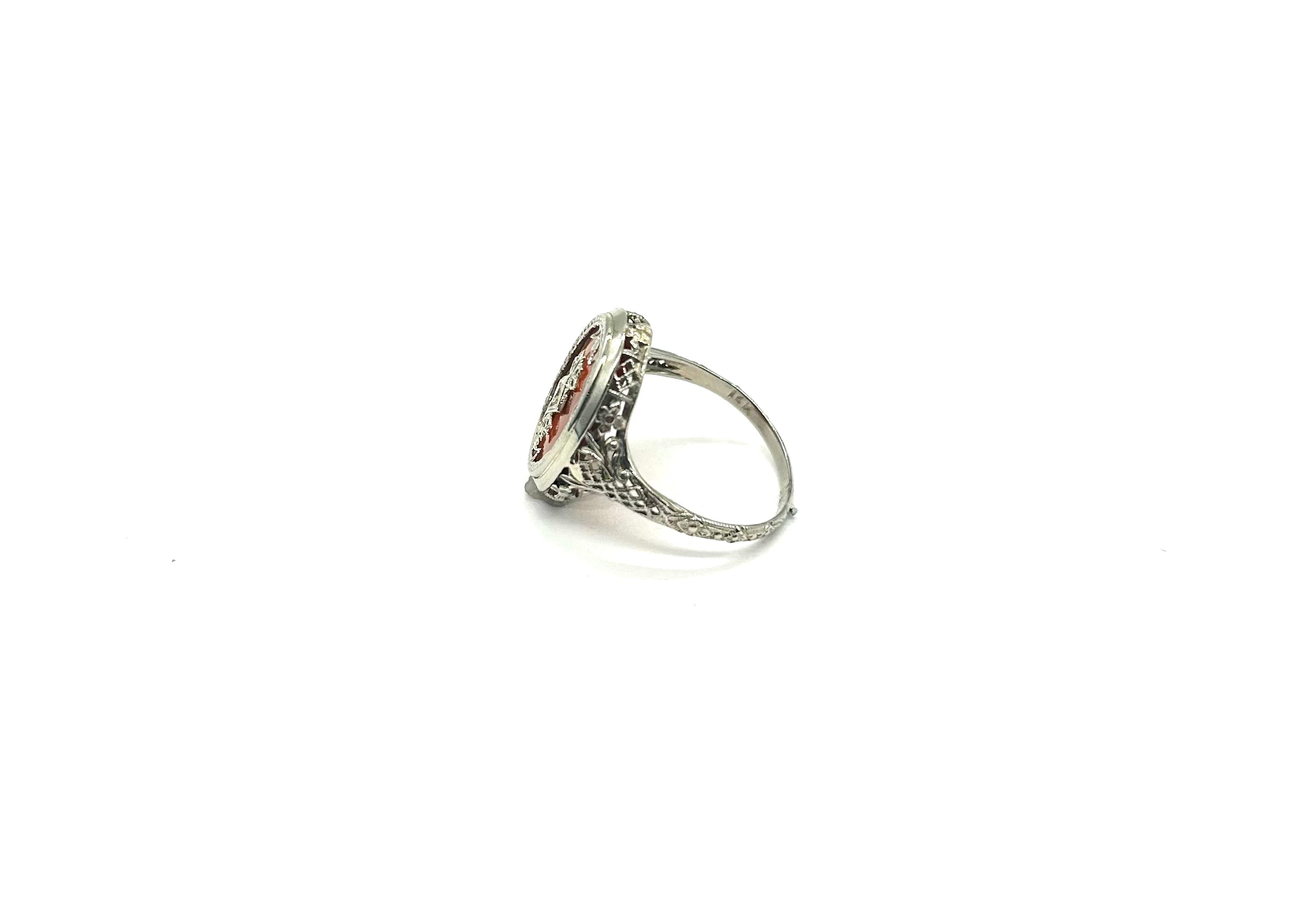 Vintage Filigree Framed Ring - Elegant Antique-Style Silver Jewelry for Women, Perfect for Weddings, Parties & Special Occasions