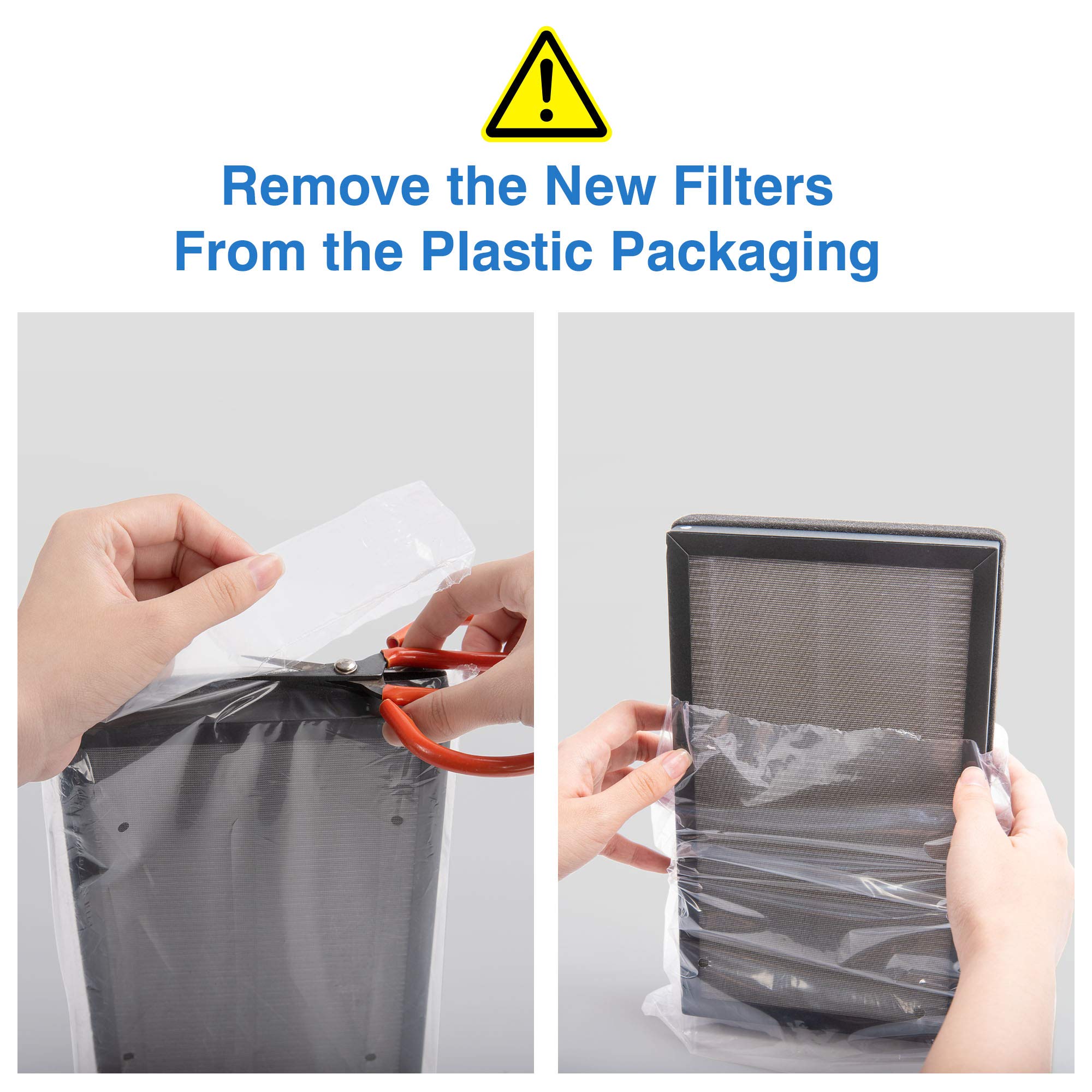 C350-RF True HEPA Air Purifier Replacement Filters (2 Pack) - High-Efficiency Activated Carbon Filter Compatible with C350 Air Purifier - Perfect for Allergy Relief, Dust Removal & Pet Dander Control in Home or Office