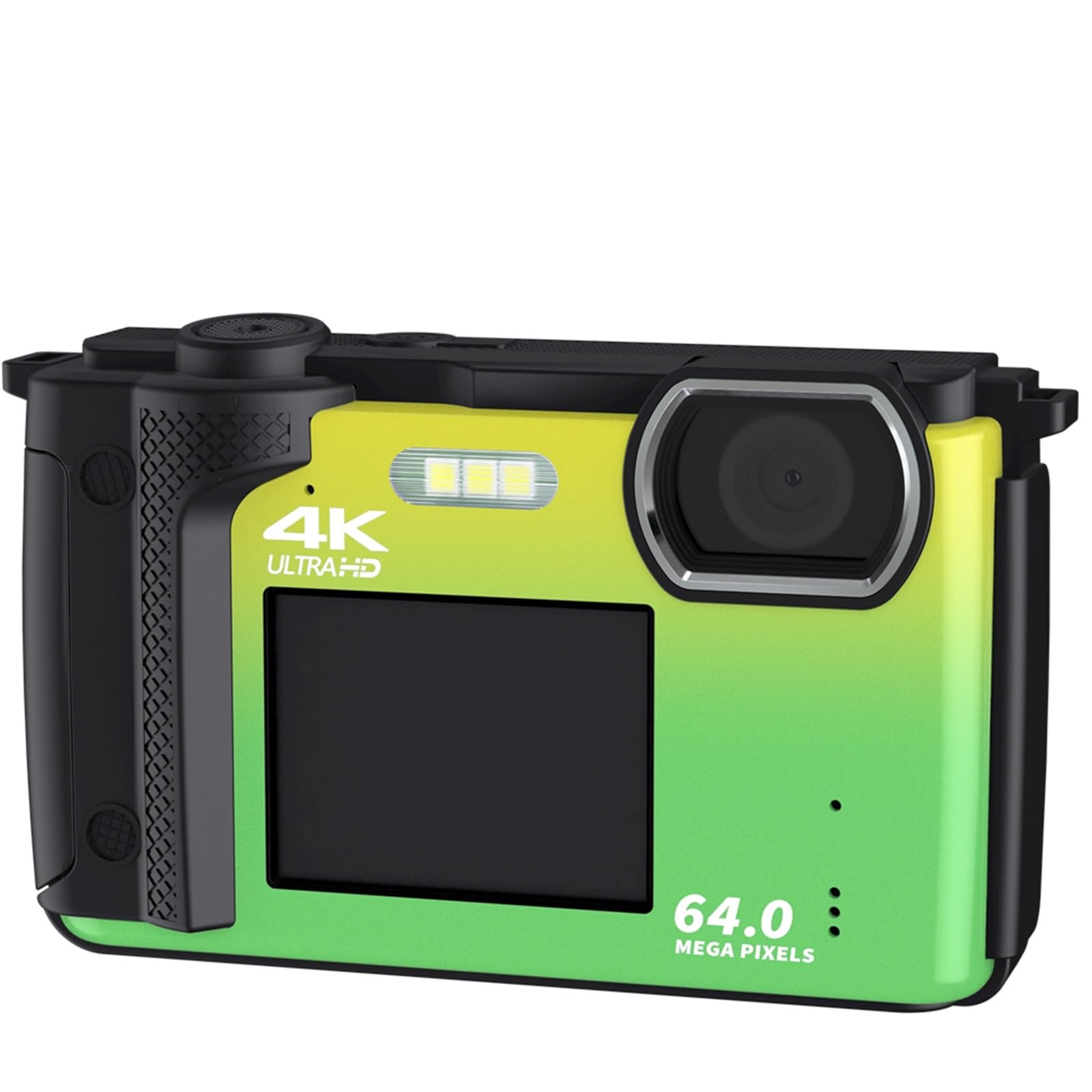 Dual Screen 64MP Digital Camera with WiFi & 4K Video - 2.8