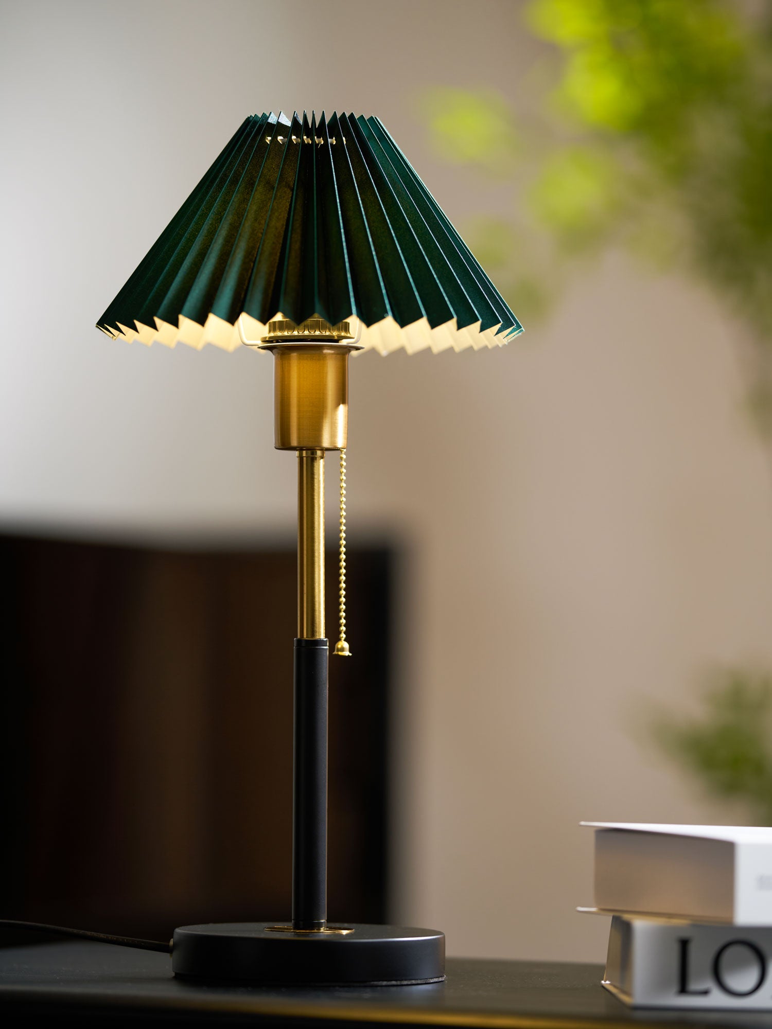 Lumi Pleated Table Lamp - Modern LED Desk Light for Bedroom, Office & Living Room - Adjustable Brightness & Warm White Light for Reading & Relaxation