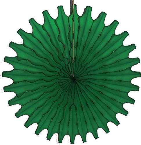 5-Piece Decorative Tissue Paper Fans - Red, White, Green for Party Decorations, Wedding, Baby Shower & Home Decor