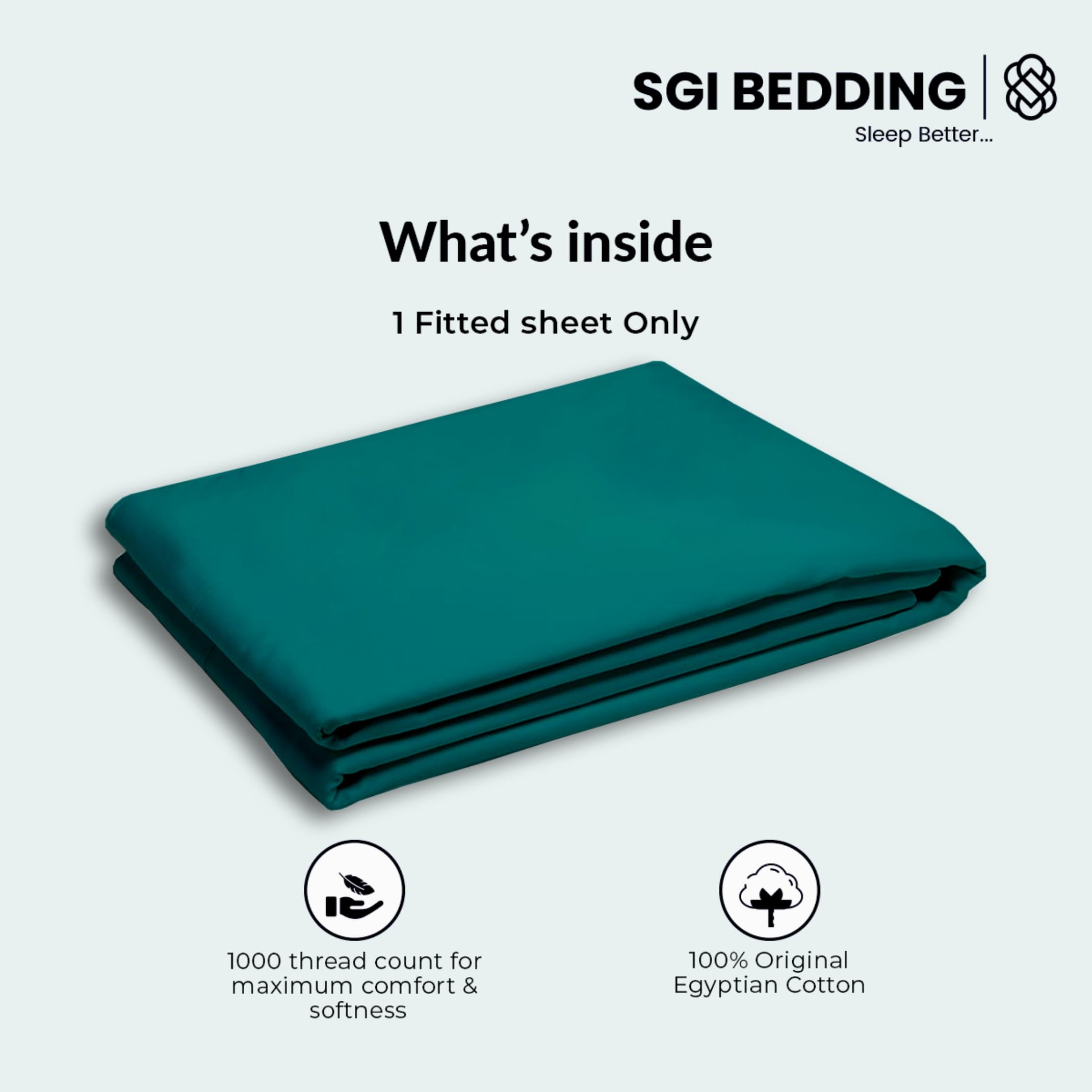 Premium 100% Egyptian Cotton Fitted Sheet for Adjustable Beds - 32