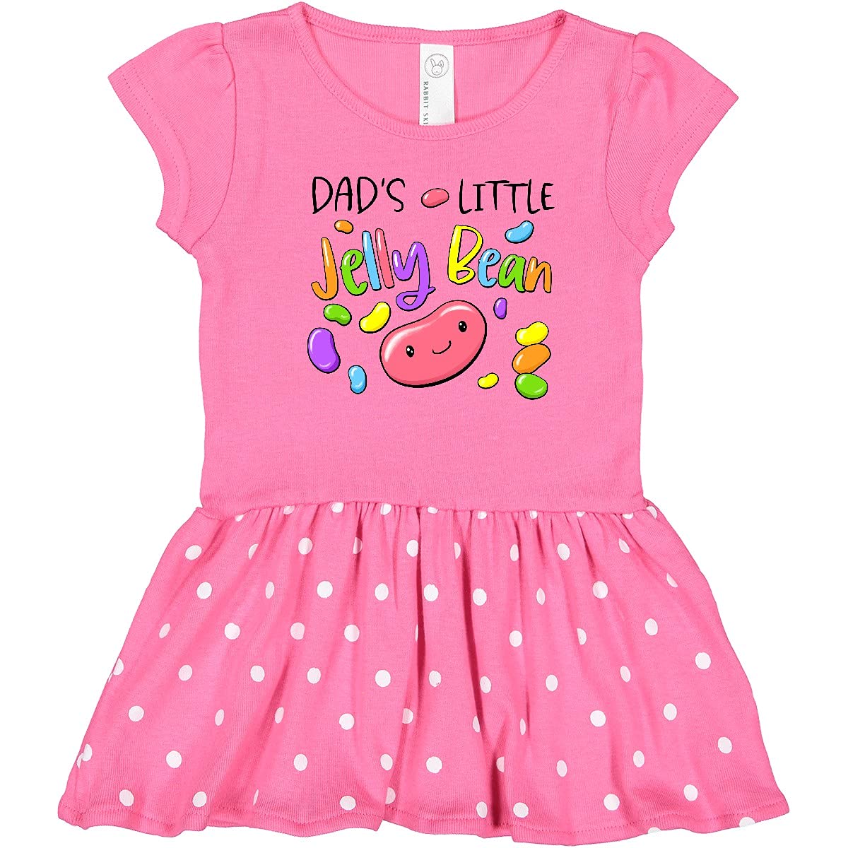 Inktastic Dads' Little Jellybean Cute Easter Candy Toddler Dress - Adorable Baby Girl Outfit for Easter Sunday, Spring Photoshoot & Family Gatherings