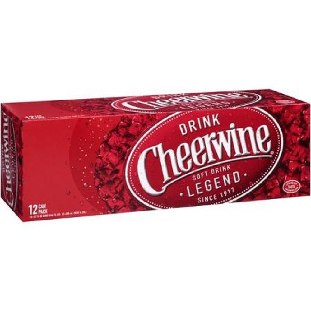 Cheerwine Cherry Soda - 12 Pack of 12oz Cans | Refreshing Cherry-Flavored Soft Drink for Parties, BBQs & Summer Gatherings | Perfect for Chilling in Your Fridge