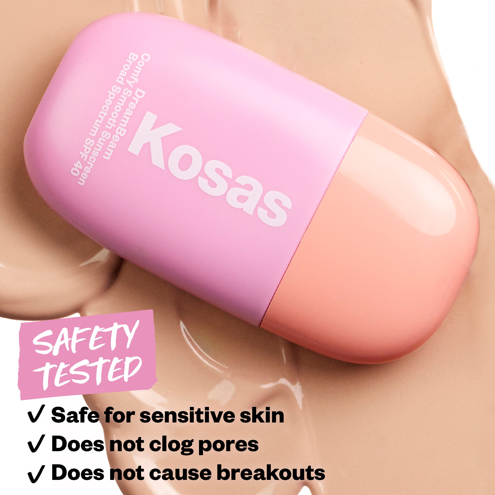 DreamBeam Comfy Smooth Sunscreen SPF 40 - Broad Spectrum UVA/UVB Protection, Lightweight & Non-Greasy Formula for Daily Face & Body Use - Perfect for Beach, Pool & Outdoor Activities