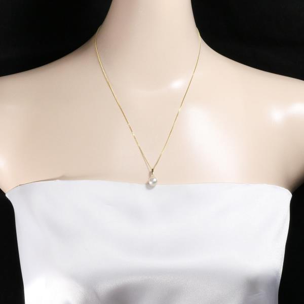 18K Yellow Gold Pearl Necklace for Women - Elegant & Timeless Jewelry Gift for Wedding, Anniversary & Special Occasions
