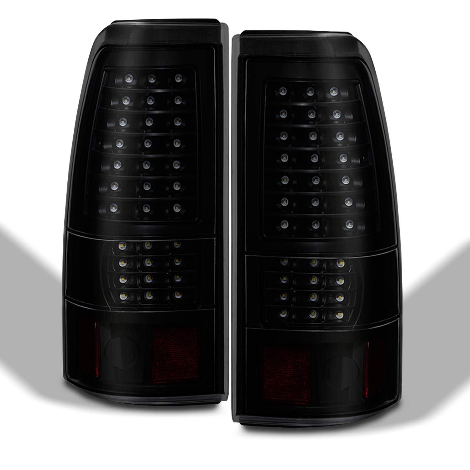 AKKON LED Tail Lights & 3rd Brake Light for 1999-2002 Chevy Silverado 1500/2500/3500 - Smoked Lens Replacement - Upgrade Your Truck's Style & Safety for Night Driving & Off-Road Adventures