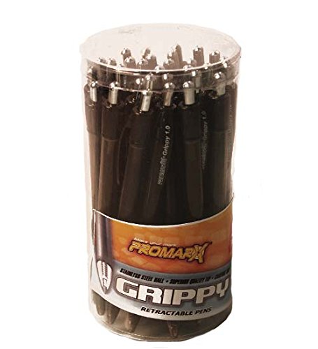 Promarx Retractable Black Pens - 30 Count Bulk Pack (Case of 6) - Smooth Writing Ballpoint Pens for Office, School & Home Use - Perfect for Note Taking, Journaling & Business Documents