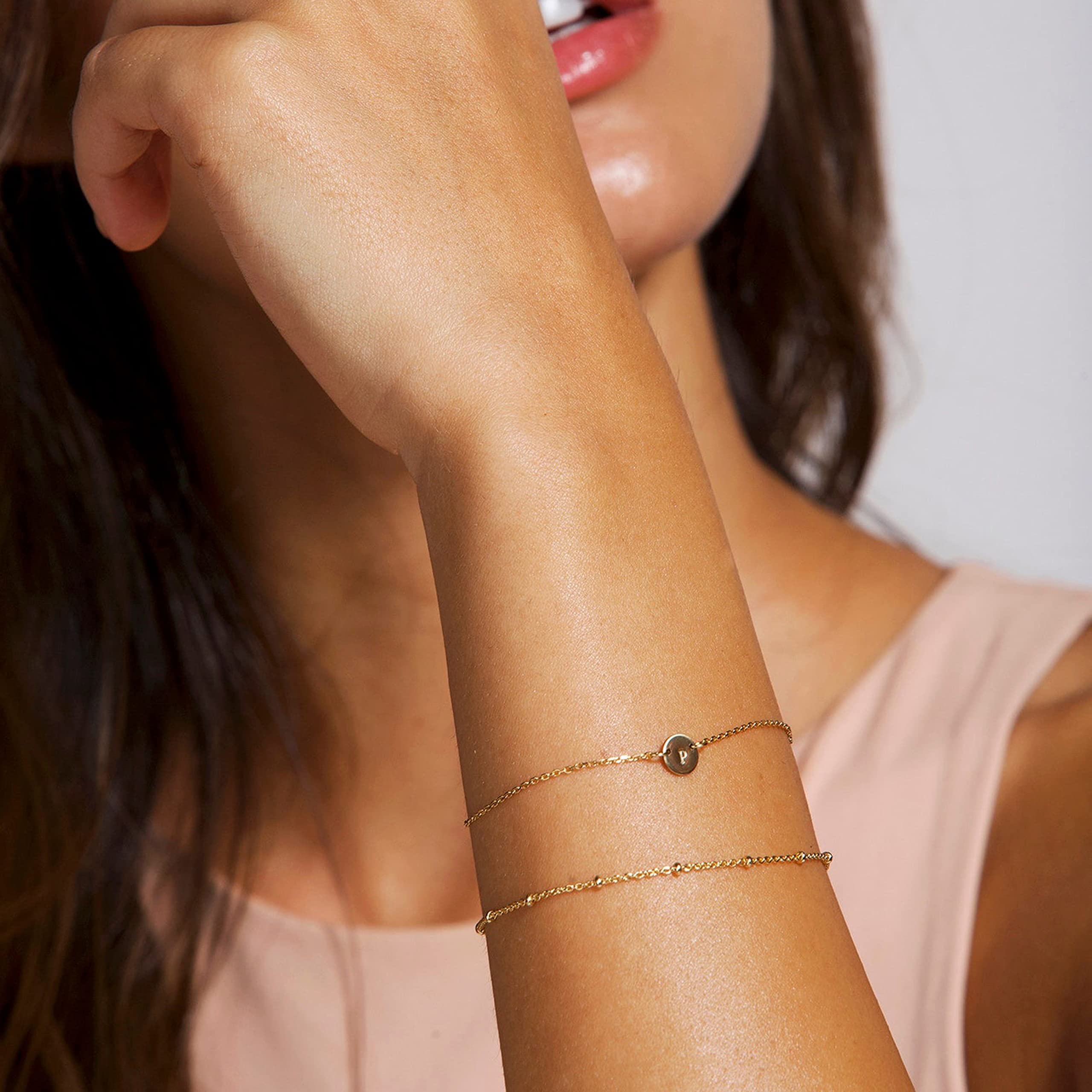 JoycuFF Couples Matching Bracelets with A-Z Initial Charm - Valentine's Day, Birthday Gifts for Women, Men, Girlfriend, Boyfriend, Wife, Best Friend - Perfect for Anniversaries, Weddings, and Romantic Occasions