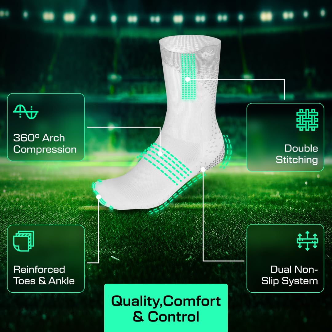 LUX Sports ProCleat Performance Grip Socks with GripArray™ - High-Performance Athletic Socks for Men & Women - Ideal for Soccer, Football, and Training