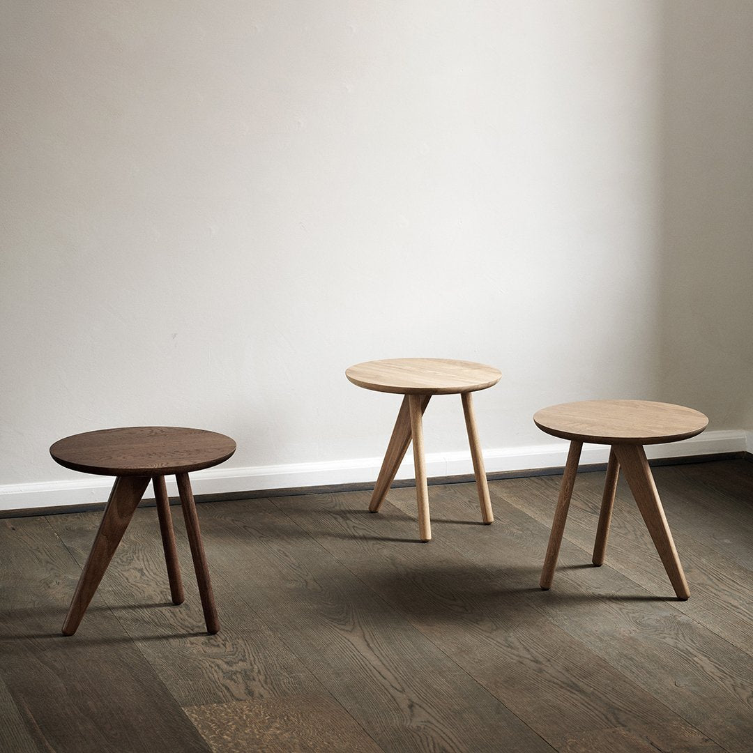 Hansen Hyldahl Fin Side Table by Norr11 - Modern Scandinavian End Table for Living Room, Bedroom & Office - Stylish & Functional Home Decor
