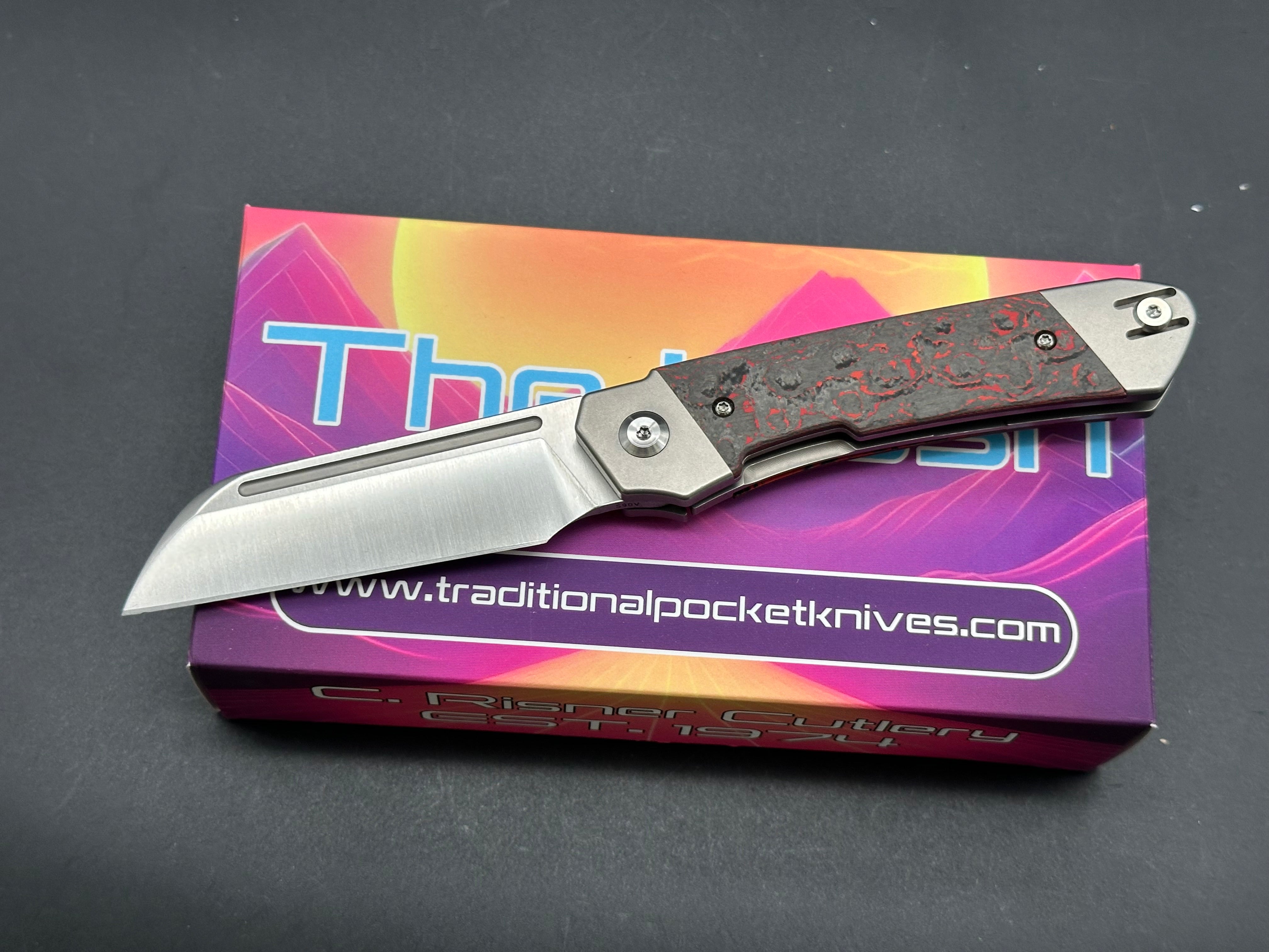 DIVO KNIVES EXCLUSIVE The Lush Fat Carbon Lava Flow Knife - Premium EDC Folding Pocket Knife for Outdoor, Camping, and Everyday Carry