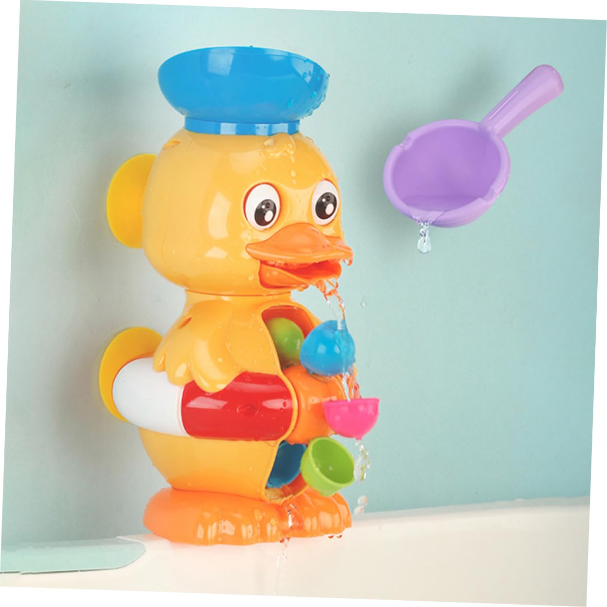 FAVOMOTO 3 Sets Duck Bath Toys for Babies - Rotating Sprinkler Tub Toys for 1-3 Year Olds, Fun Bath Time Water Play for Toddlers & Kids, Perfect for Bathtub, Pool and Outdoor Water Activities