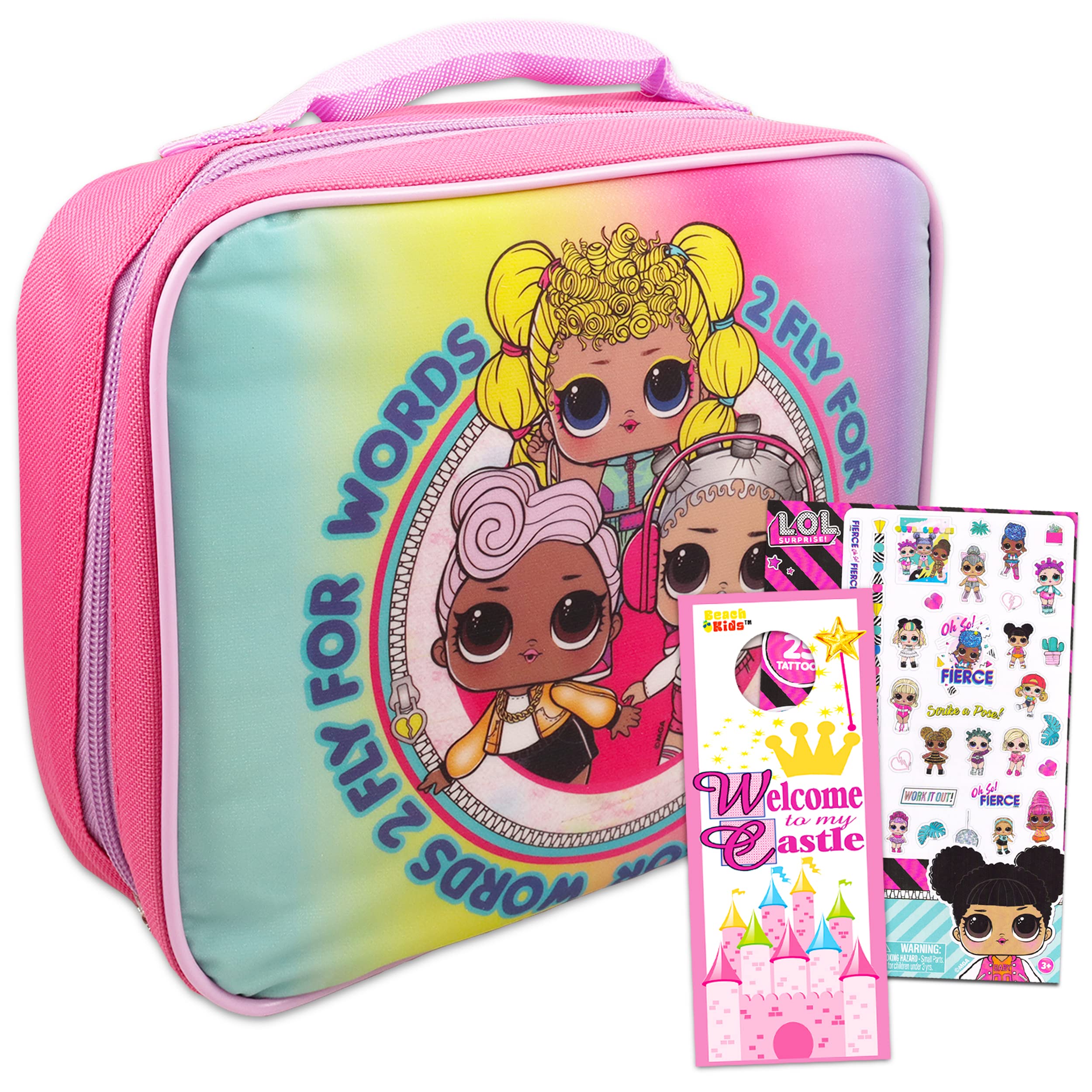 LOL Surprise Doll Lunch Box Set for Girls - Insulated Kids Lunch Bag with Stickers & Accessories | Perfect for School, Picnics, and Birthday Parties