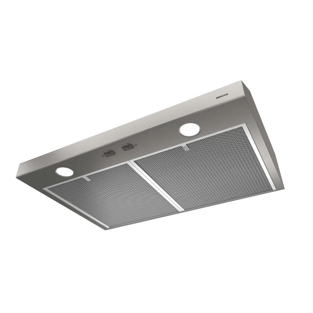 Broan 30-Inch Glacier BCSD1 Series Under Cabinet Range Hood - Stainless Steel & Color Options (BCSD130) for Kitchen Ventilation & Smoke Removal