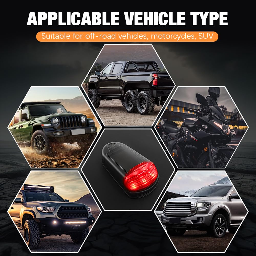 2025 Solar Truck Cab Lights - No Drill, 7 Colors, Vibration Sensor & App Control for Off-Road Adventures