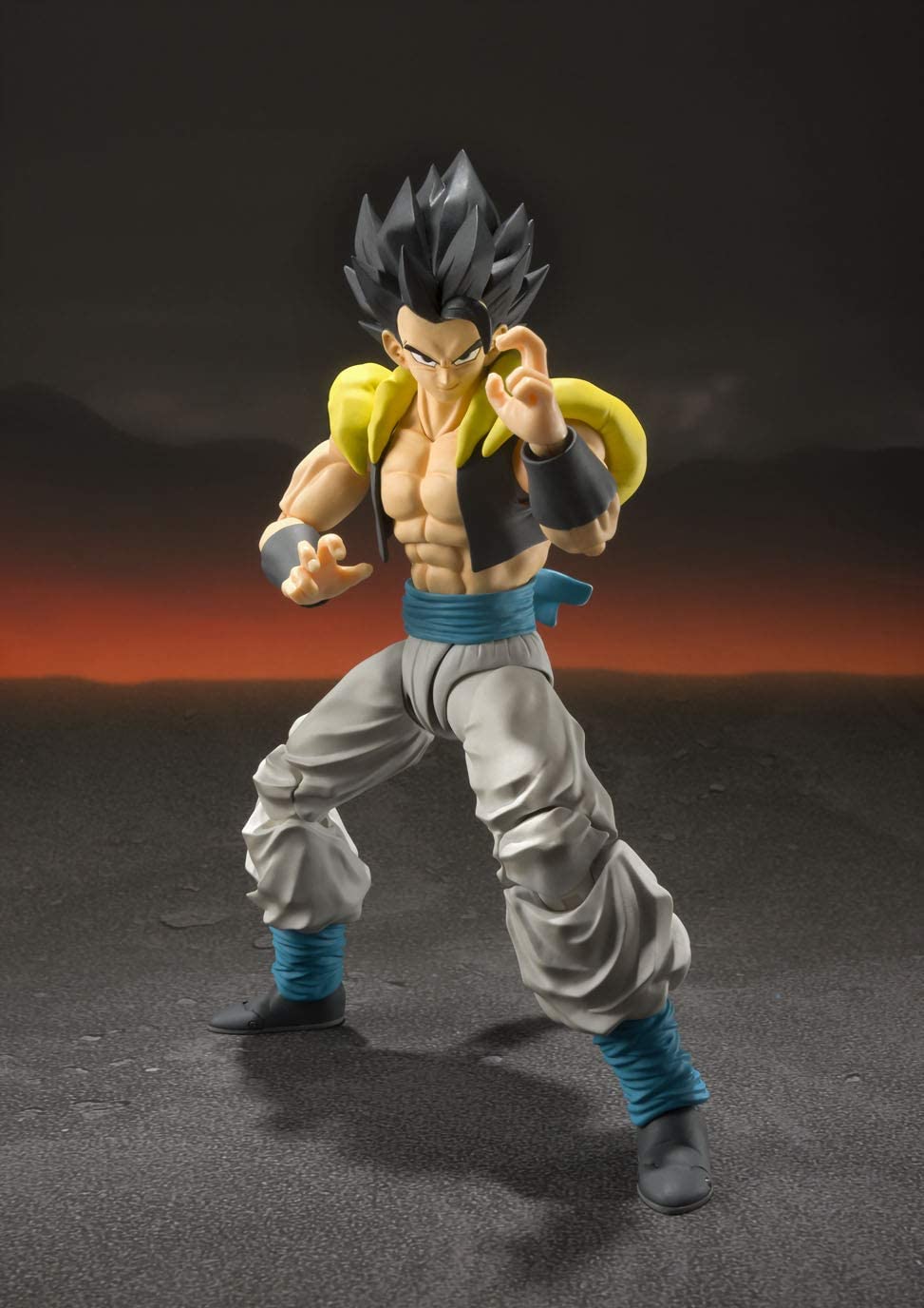 Dragon Ball Super S.H.Figuarts Gogeta Super Saiyan God Super Saiyan 6-Inch Action Figure - Collectible Anime Toy for Display & Battle Scenes