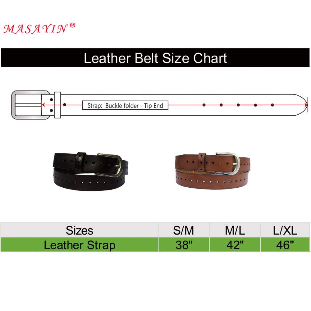 Vintage Leather Women's Fashion Belt for Pants - Adjustable Waist Belt with Multiple Holes in Tan, Dark Brown & Black | Perfect for Casual, Office & Vintage Outfits