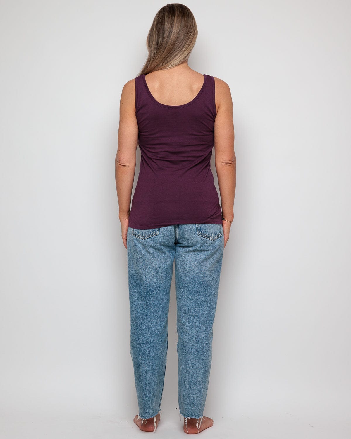 Men's Lightweight Cotton Vest in Plum Color - Comfortable & Breathable for Outdoor Activities, Hiking, and Casual Wear