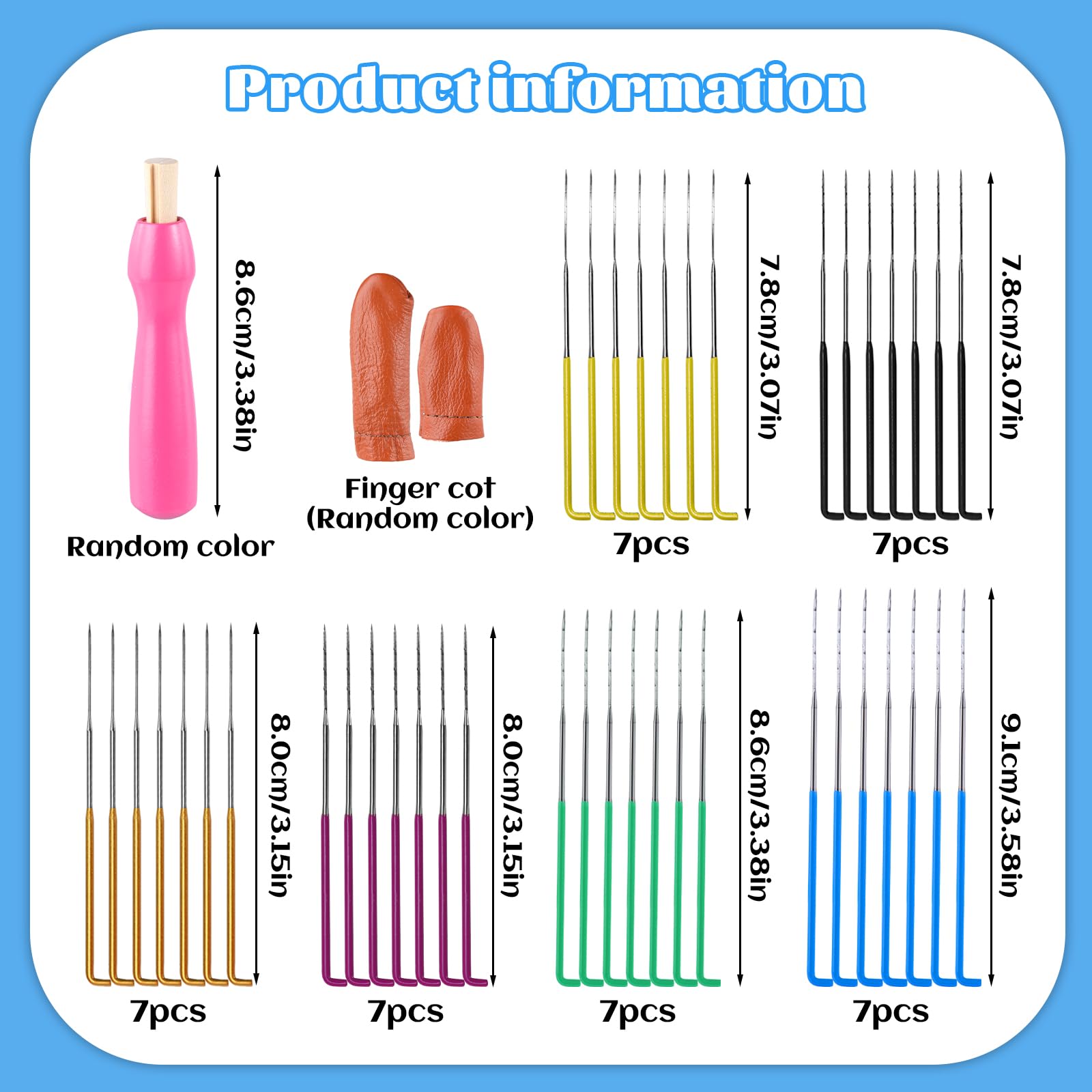 Mayboos 42-Piece Wool Felting Needle Kit with Star, Twisted & Triangular Needles - Color Coded Professional Felting Tools for DIY Crafts, Sculpting & Fiber Art Projects