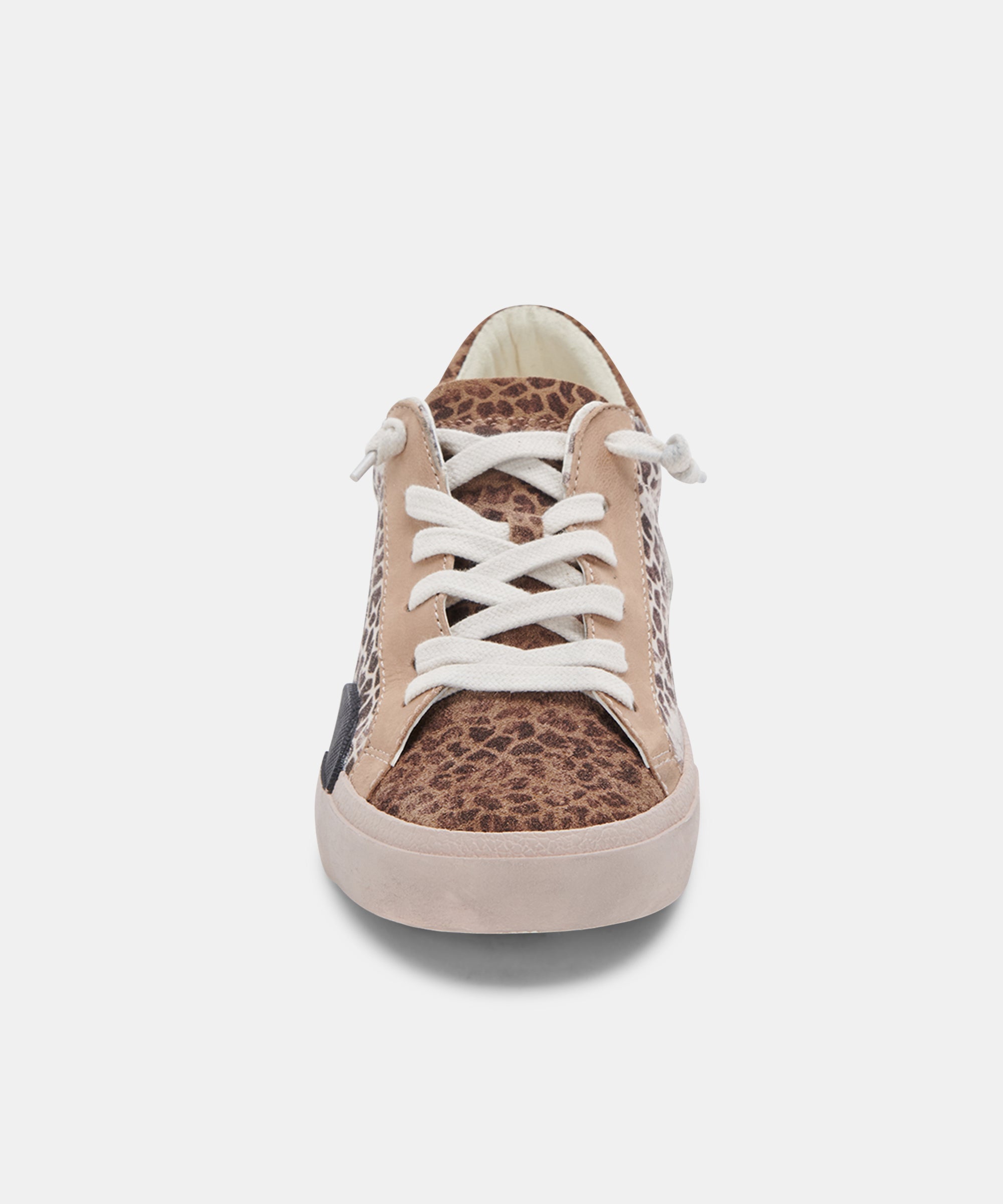 ZINA SNEAKERS - Women's Leopard Print Multi-Colored Dusted Suede Fashion Sneakers for Casual Wear, Walking & Everyday Comfort