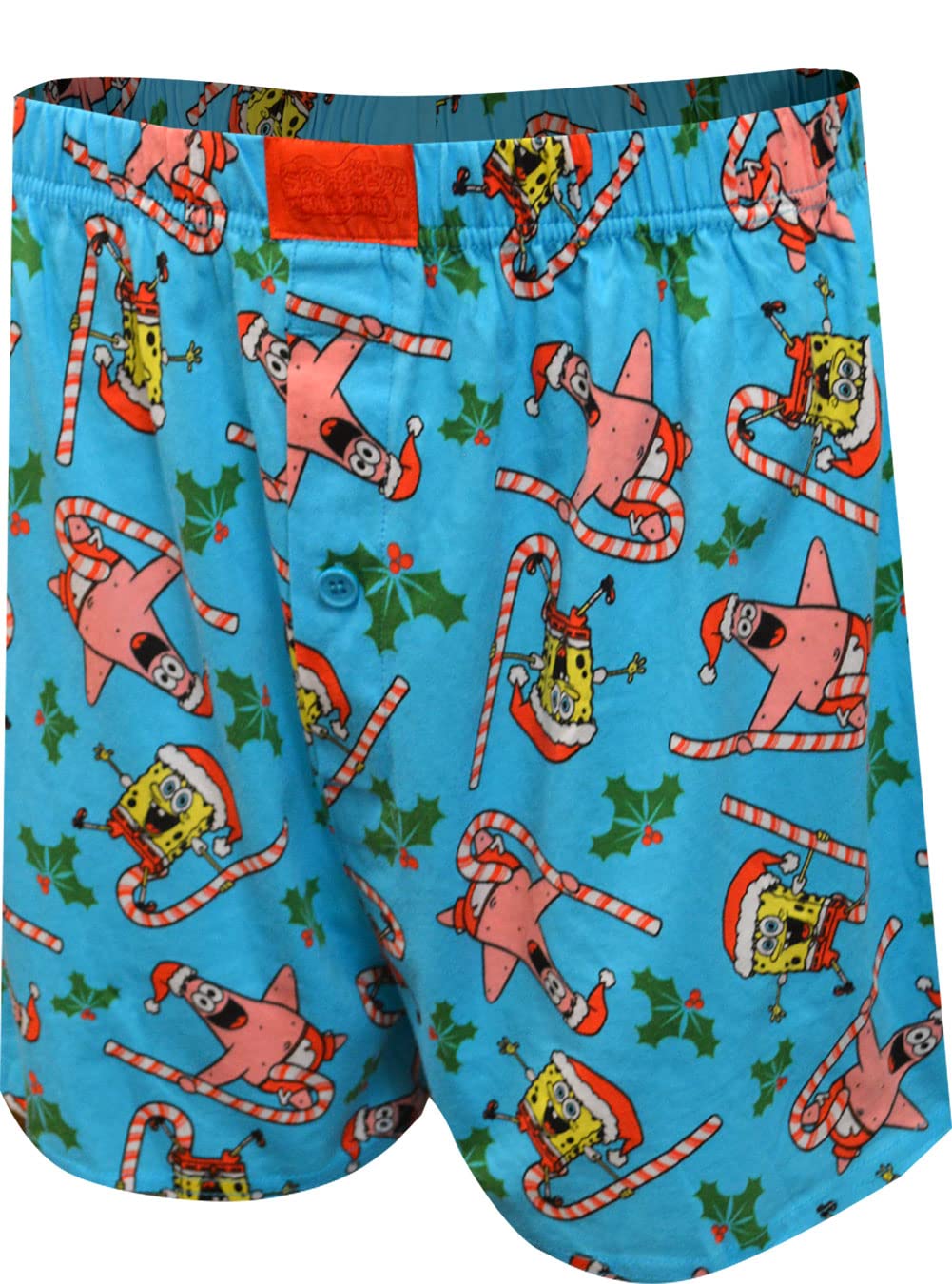 SpongeBob & Patrick Christmas Boxer Shorts for Men - Fun Holiday Underwear for Gifts & Festive Comfort