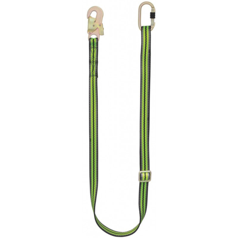 Kratos Adjustable Work Positioning Webbing Lanyard - Safety Harness for Construction, Roofing & Tree Climbing | OSHA Compliant Fall Protection Gear