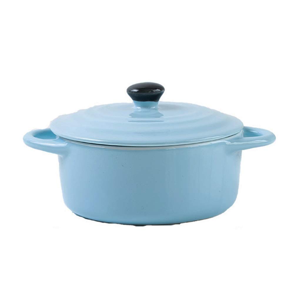 Japanese-Style Binaural Ceramic Bowl with Lid - 11.8x9.8cm Light Blue Ceramic Soup, Salad & Cereal Bowl - Oven & Tableware Safe for Baking, Serving & Home Decor
