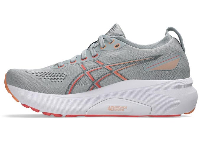 ASICS Women's Gel-Kayano 31 Running Shoes (D Width) - Piedmont Grey/Papaya | Stability Cushioning for Long-Distance Running & Daily Training